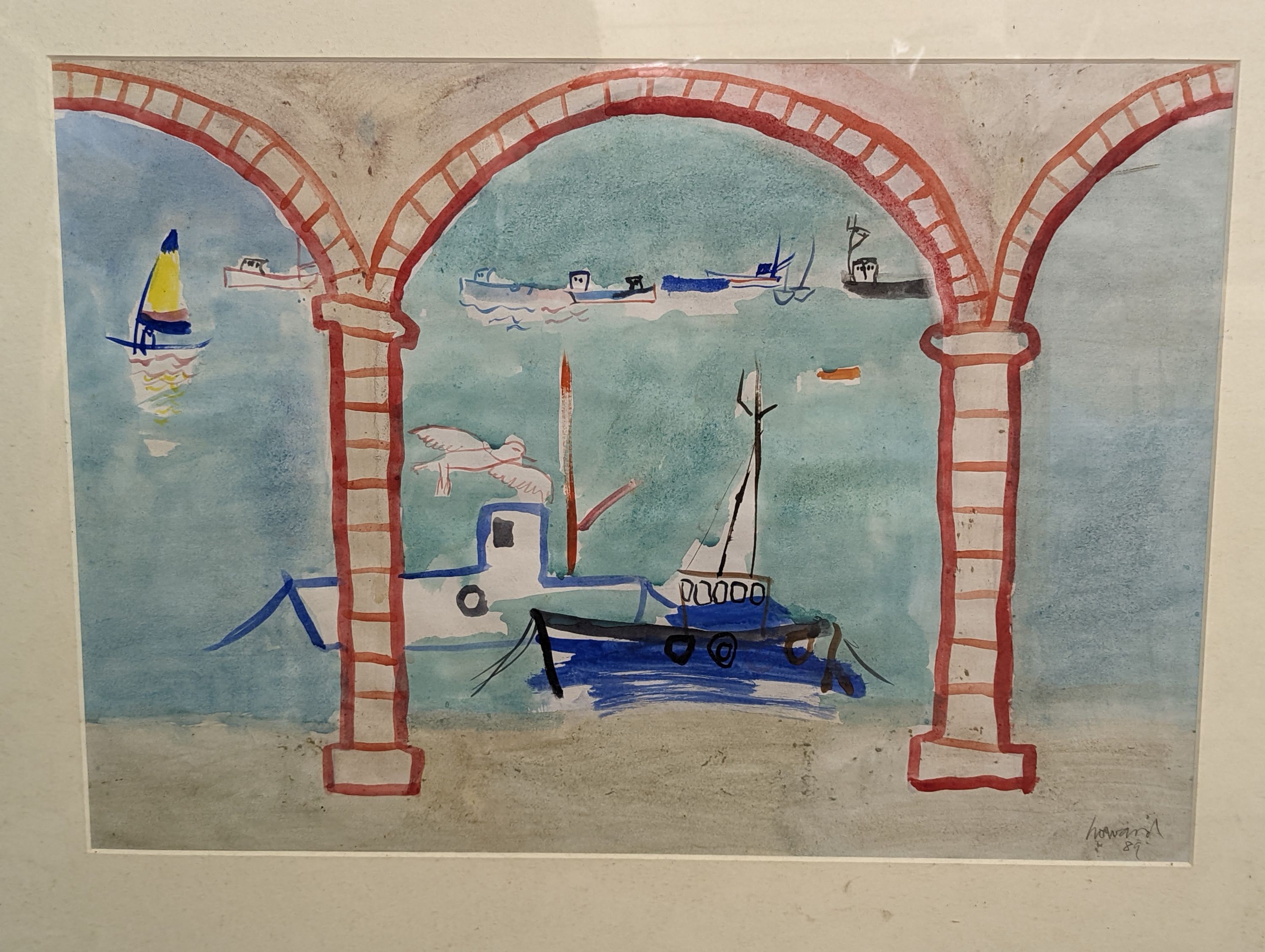 Howard, watercolour, The Arches of Figueras, signed and dated '89, 41 x 58cm